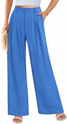 PRETTYGARDEN Women's Flowy Wide Leg Dress Pants