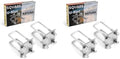 Stainless Steel Square U Bolt Kit for Boat Trailer Axle Leaf Springs, for 2x2 Axle - 5 1/4" Long,2 inch Wide Square U-Bolts with Nuts and Frame Plate for Trailer Automobiles Trailer.