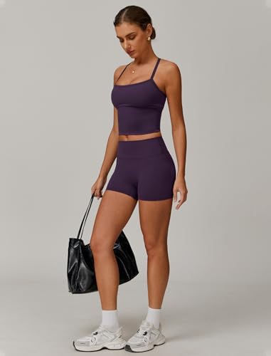 QBGJTD Two Piece Workout Sets For Women Tank Top Matching High Waist Booty Lifting Shorts Gym Yoga Active Wear Outfits