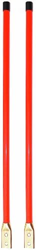 Buyers Products 1308105 Fluorescent Nylon Orange Bumper Guide Kit, 3/4" Diameter Sight Rods, 28″ Pair, Bolt-On, High-Visibility Plow & Bumper Markers for Pickup Trucks, Road Safety & Snow Plow Guides
