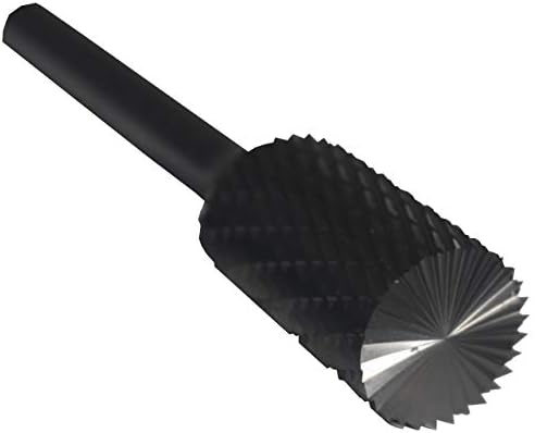 Drill America SB-2 Carbide Burr/Rotary File Cylindrical End-Cut Double Cut for Die Grinder 5/16" Dia. x 3/4" Cut Length with 1/4" Shank and 2-1/2" Overall Length, DUL Series
