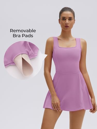 SUUKSESS Tennis Dress with Shorts Underneath Easy Peasy Athletic Dresses