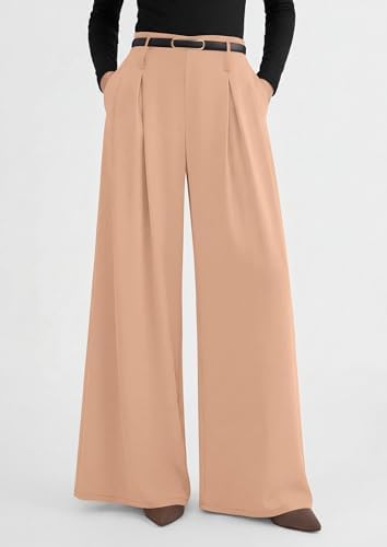 PRETTYGARDEN Womens Wide Leg Dress Pants Flowy Trousers