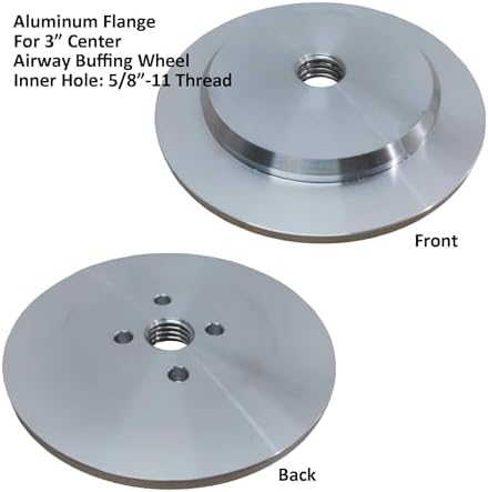 3" Aluminum Safety Flanges for Airway Buffing Wheels, 5/8"-11 Threaded-1Set