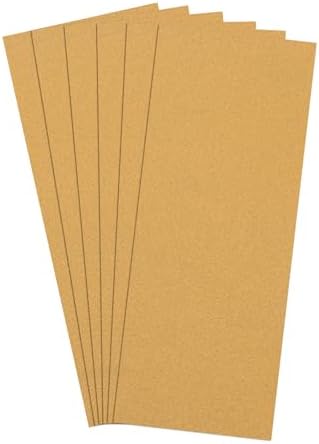 6 Pcs 150 Grit Sandpaper 3.6 x 9 Inch Sand Paper Alumina Gold