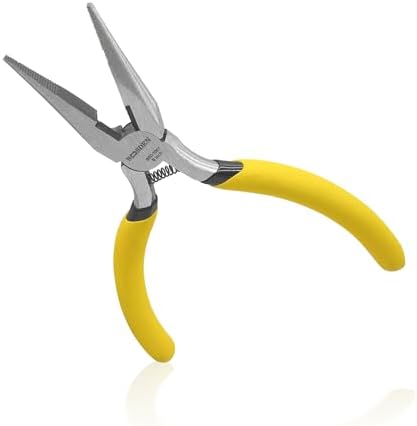 BOOSDEN 5" Needle Nose Pliers, Mini Jewelry Pliers with Side Cutter