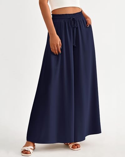 BTFBM Wide Leg Flowy Palazzo Pants for Women