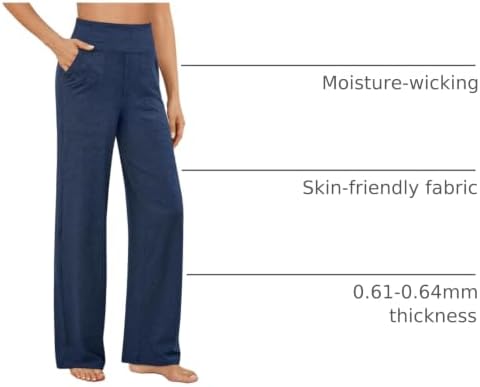 G4Free Yoga Pants for Women Wide Leg Pants with Pockets High Waisted
