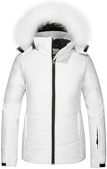 Skieer Women's Ski Jacket Waterproof Warm Puffer Thick Hooded Winter Coat