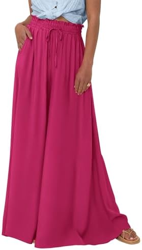 BTFBM Wide Leg Flowy Palazzo Pants for Women