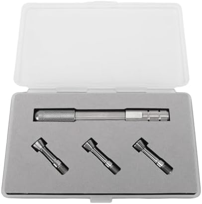Fabater Pin Vise, Stainless Steel Ergonomic Non Slip Handle Compact 11cm Manual Hand Drill for Enhanced Accuracy, Mini Pin Vise with Interchangeable Heads for Jewelry Making, Watch