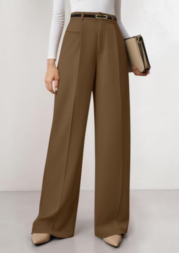 PRETTYGARDEN Women's Tailored Wide Leg Work Dress Pants