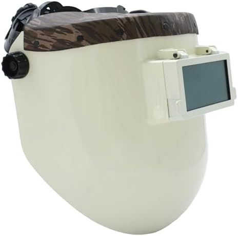 WoahBros Chopped Top Welding Hood | Flip-Front Welding Helmet, Fiberglass Reinforced Shell, Low Profile | Fixed Shade 10 Lens, Fits 2” x 4.25” Cheater Lens | Bottom Lands Camo