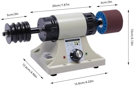 Leather Polishing Burnishing Machine, 8000RPM Leather Edge Grinding Machine, Adjustable Rosewood Grinding Head Sander Buffing Motor (US Stock)