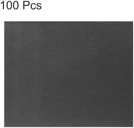 HARFINGTON 100pcs Sandpaper 320 Grit 9 x 11 Inch Waterproof Backing Silicon Carbide Abrasive Wet Dry Sanding Sheets for Wood Finishing, Metal Sanding, Automotive Polishing