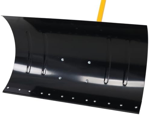 29" Snow Pusher Shovel with Adjustable Handle, Snow Shovel with Wheels, Snow Clean Tool for Driveway or Pavement, Yellow
