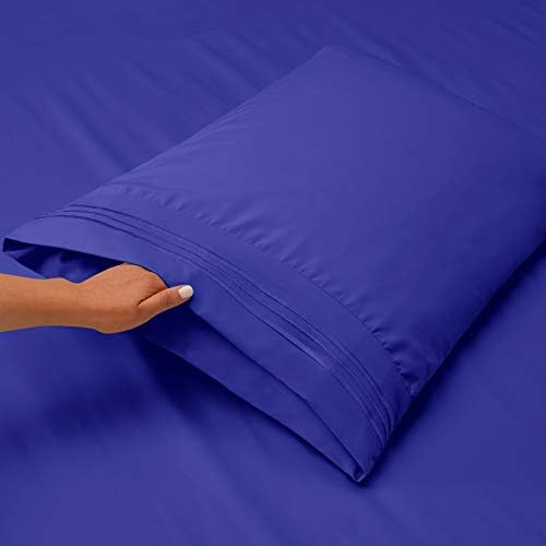 Hearth & Harbor RV Short Queen Size Sheets - 4 Piece Bed Sheet Set, Hotel Luxury Double Brushed Bed Sheets - Extra Soft Bedding Sheets & Pillowcases, Short Queen, Royal Blue