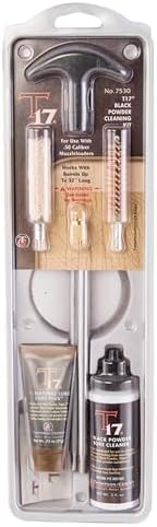 Thompson Center T17 Pro Hunter Accessory Kit and Muzzleloader Cleaning Kits with Bore Cleaner, Breech Plug Grease, Jag, and Round Cleaning Patches for Muzzleloader and Black Powder Rifle Maintenance