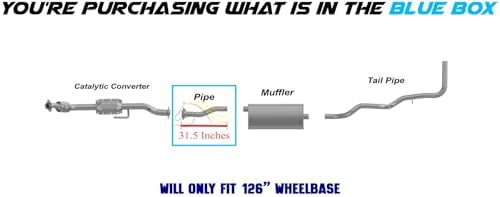 Exhaust Intermediate Pipe Compatible for 1998-2000 Ford Ranger 3.0L | 1998-2000 Ford Ranger 4.0L | Stainless Steel | Northeastern Exhaust | Includes Clamp, Gasket, and Spring Bolts | Direct-Fit