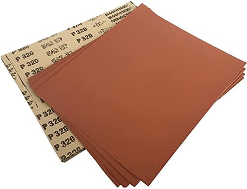 STARCKE 9" x 11" Premium General Purpose Aluminum Oxide Sandpaper Sheets for Wood, Metal, Automotive and Paint (25 Pack, 60 Grit)