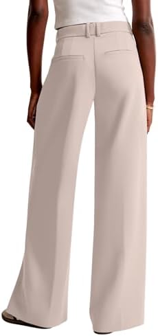NIMIN Women Wide Leg Work Pants High Waisted Dress Trousers with Pockets