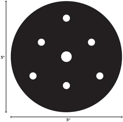 Eagle Micro-Hook Interface Pad for 5 inch Sanding Discs, Firm, Hook & Loop, 7 Holes, 971-0071, 2 Pads