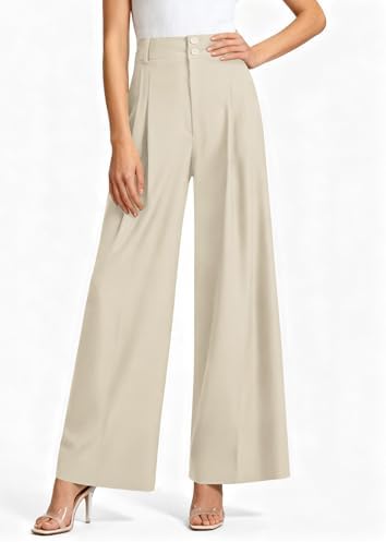 PRETTYGARDEN Women's High Waisted Wide Leg Dress Pants