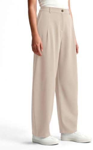 NIMIN Women Barrel Work Pants High Waisted Business Casual Trousers