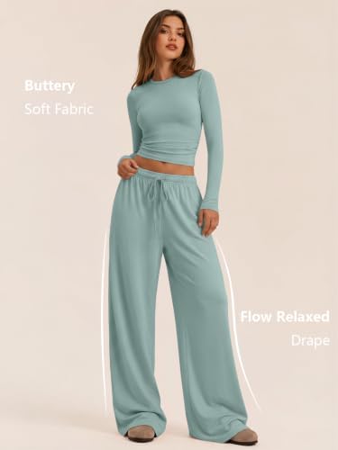 Trendy Queen Women's 2 Piece 2026 Fall Fashion Lounge Set with Pockets