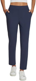 baleaf Womens Business Casual Pants Stretch Travel Pants On Airport with Zipper Pockets Dressy Slacks Golf Work Pull on