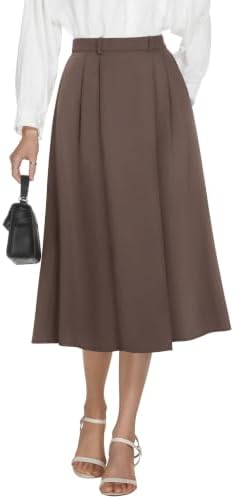 Casly Lamiit A-Line Midi Skirts for Women Business Skirt