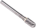 Drill America SC-5 Carbide Burr/Rotary File Cylindrical Radius-End Double Cut for Die Grinder 1/2" Dia. x 1" Cut Length with 1/4" Shank and 6" Overall Length, DUL Series
