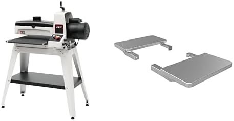 JET 16-Inch Drum Sander w/ Open Stand, 1-1/2 HP, 115V 1Ph (JWDS-1632) + Infeed/Outfeed Tables (723521)