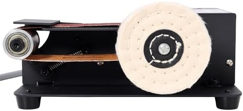 Belt Sander, 2-in-1 Sander 350W Dual Motor Rotary Tool Sand Belt, Mini Electric Belt Sander Desktop Polisher, Multifunctional Power Tool (Black)