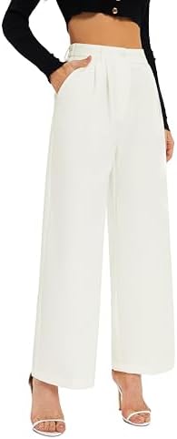 FUNYYZO Wide Leg Dress Pants for Women Work Slacks Business Casual Outfits