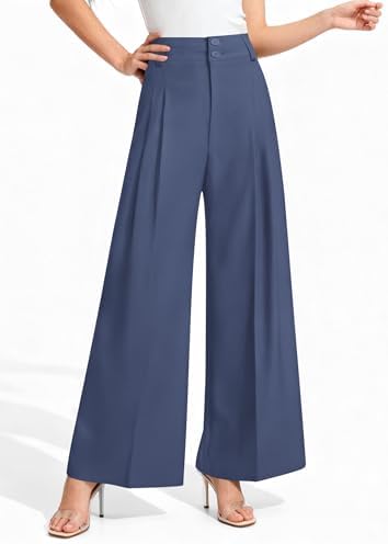 PRETTYGARDEN Women's High Waisted Wide Leg Dress Pants