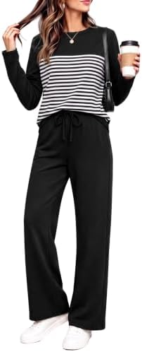 WIHOLL Two Piece Sets for Women Fall Outfits Casual Matching Lounge Sets