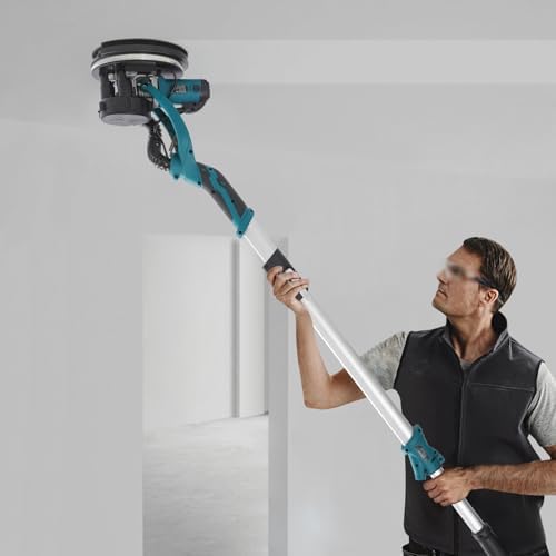 850W Variable Speed Drywall Sander, 110V Electric Ceiling Wall Sander 1300-2800RPM Power Sander Drywall for Decoration Companies and Property Management (Lake Blue)