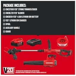 CRAFTSMAN V20 String Trimmer and Leaf Blower Combo Kit, Cordless (CMCK297M1)
