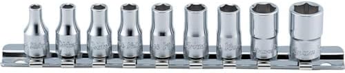 Ko-ken RS2400W/9-BA 1/4 Sq. Dr. Socket Set 8BA-0BA 6 Point 9 Pieces