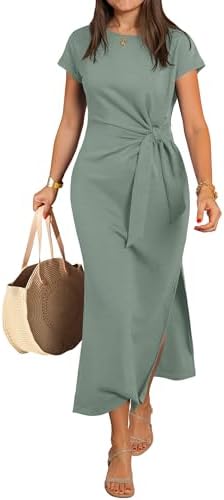 ANRABESS Womens Summer Wrinkle-Free Maxi Dress