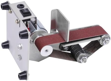 Mini Belt Sander, 7 Adjustable Speed Vertical Electric Grinding Sanding Machine, Handcraft System Bench Grinder Polisher Buffer
