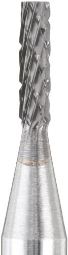 Drill America SA-11 Carbide Burr/Rotary File Cylindrical Double Cut for Die Grinder 1/8" Dia. x 1/2" Cut Length with 1/4" Shank and 2" Overall Length, DUL Series