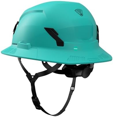 STUDSON SHK-1 Full Brim Safety Helmet Non-Vented: ANSI/ISEA Z89.1 Type II Compliant (R 2019), Lightweight & Breathable, NFC Emergency Contact Chip, One Size, Class E Protection
