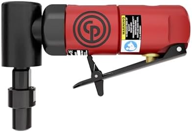 Chicago Pneumatic CP875 Kit - Air Die Grinder Tool, Welder, Woodworking, Automotive Car Detailing, Stainless Steel Polisher, Heavy Duty, Right Angle Grinder, 1/4 Inch (6 mm), 0.3 HP/ 220W - 22500 RPM