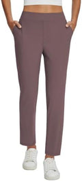 baleaf Womens Business Casual Pants Stretch Travel Pants On Airport with Zipper Pockets Dressy Slacks Golf Work Pull on