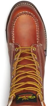 Thorogood American Heritage 8” Steel Toe Work Boots for Men - Full-Grain Leather with Moc Toe, Slip-Resistant Wedge Outsole, and Comfort Insole; EH Rated