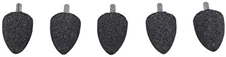 20Pc 1/4" Shank Brown Corundum Grinding Head Cone Shaped Grinding Wheel Abrasive Mounted Grinding Point Stone Rotary Tools Deburring Polishing -Diameter:30mm