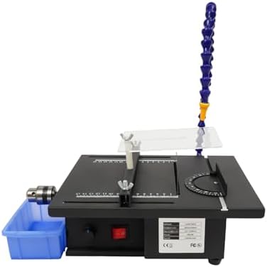 Jewelry 110V Table Saw Gem, Jewelry Rock Bench Polishing Grinding Machine Lathe, Polisher Gem Lathe Rock Saw Lapidary Polisher Buffer, Mini Table Saw DIY Grinder for Cutting, Grinding, Engraving