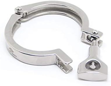 QiiMii 13MHHM Stainless Steel 304 Single Pin Heavy Duty Tri Clamp with Wing Nut for Ferrule TC 2.5"(2.5 Inch)